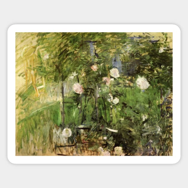 a corner of the rose garden - Berthe Morisot Sticker by Kollagio